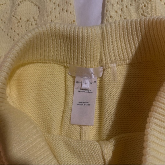 LoveShackFancy Nyla Knit Jogger in Lemon Drop - Picture 5 of 5